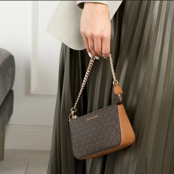 Michael Kors MK MD Chain Pouchette Bag With Dust Bag