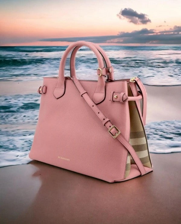 Burberry Medium Banner Handbag With Dust Bag