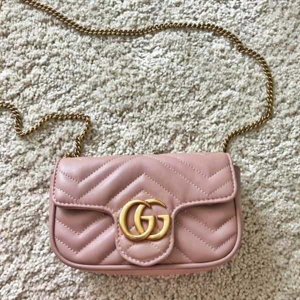 Gucci GG Marmont Mini Matelasse Shoulder Bag With Box & Dust Bag