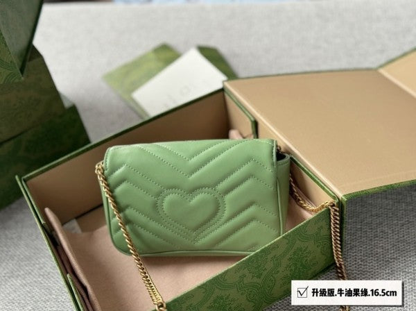 Gucci GG Marmont Mini Matelasse Shoulder Bag With Box & Dust Bag