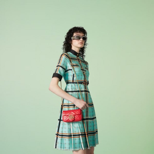 Gucci GG Marmont Mini Matelasse Shoulder Bag With Box & Dust Bag