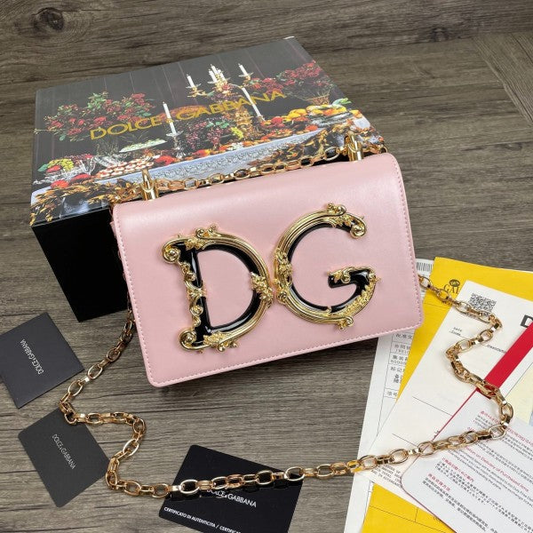 Dolce & Gabbana D&G Nappa Leather Shoulder Bag WIth Box