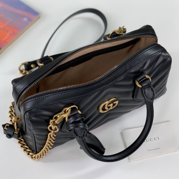 Gucci Marmont Top Handle Speedy Premium Bag With OG Box