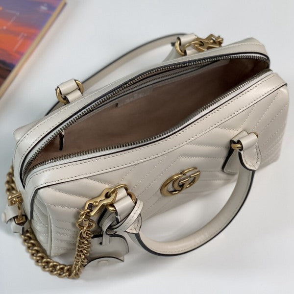 Gucci Marmont Top Handle Speedy Premium Bag With OG Box
