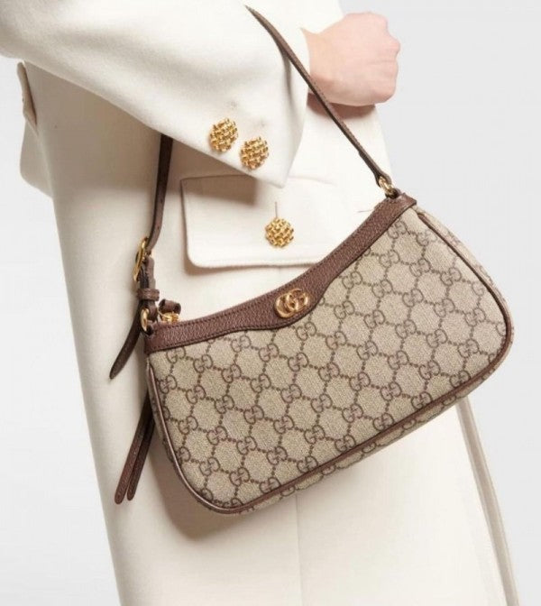 Gucci Ophidia GG Monogram Supreme Premium Shoulder Bag With OG Double Box