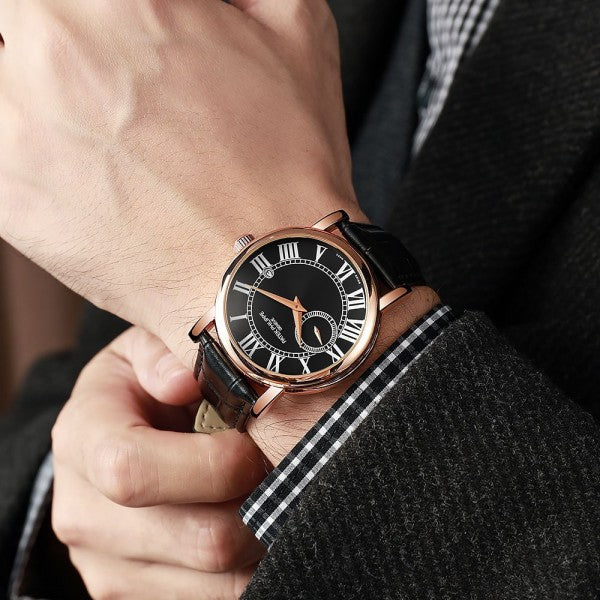 Patek Philippe Black Leather Belt Premium Chronograph Watch