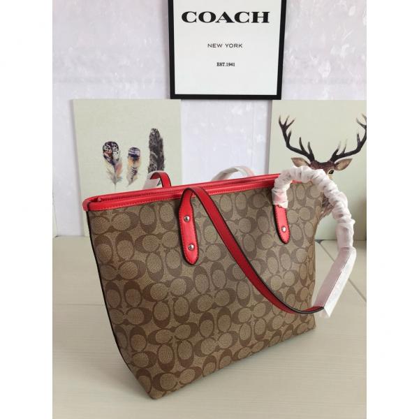 Coach Signature City Tote Bag With OG Box & Dust Bag