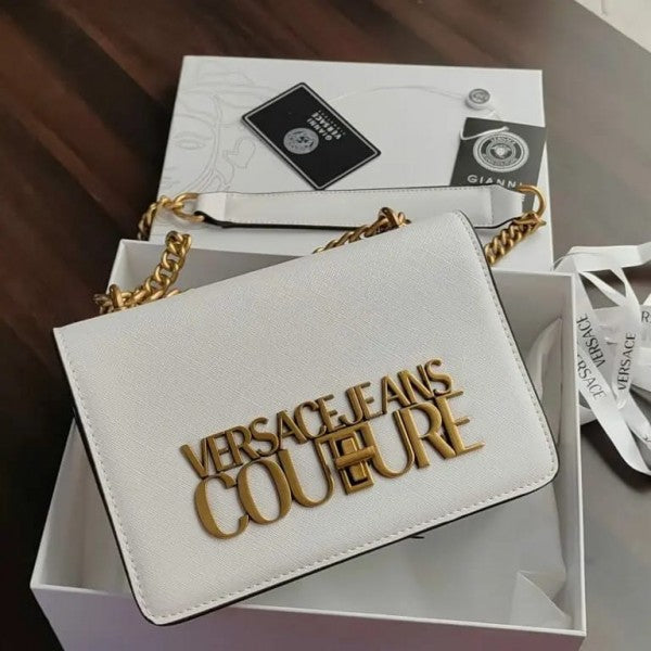 Versace Jeans Couture Saffiano Lock Crossbody Bag