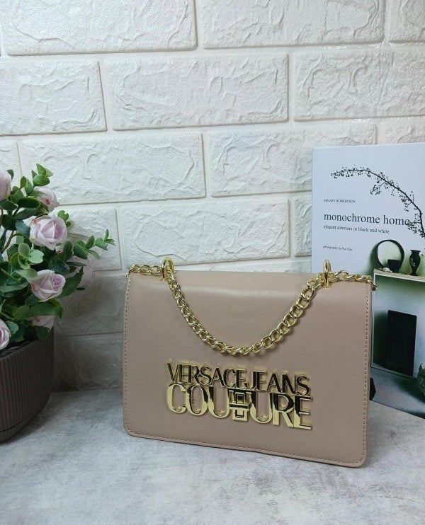 Versace Jeans Couture Saffiano Lock Crossbody Bag