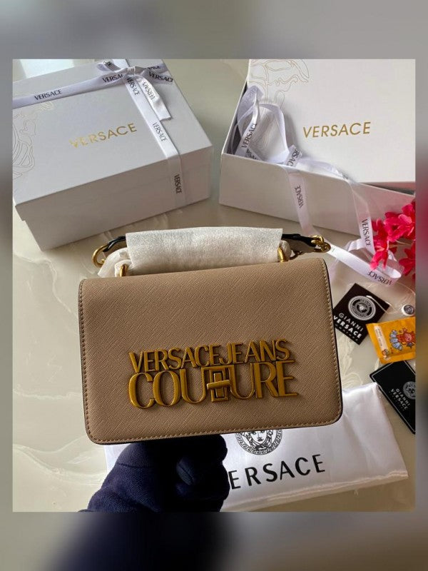 Versace Jeans Couture Saffiano Lock Crossbody Bag