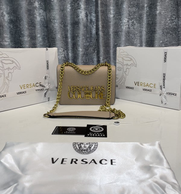 Versace Jeans Couture Saffiano Lock Crossbody Bag