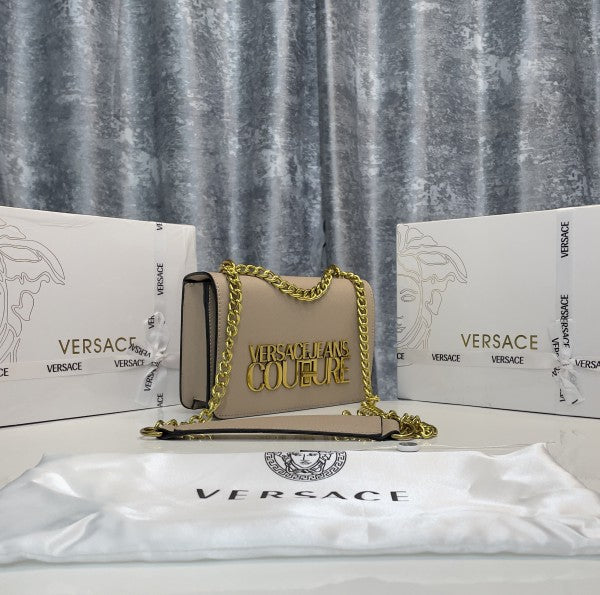 Versace Jeans Couture Saffiano Lock Crossbody Bag