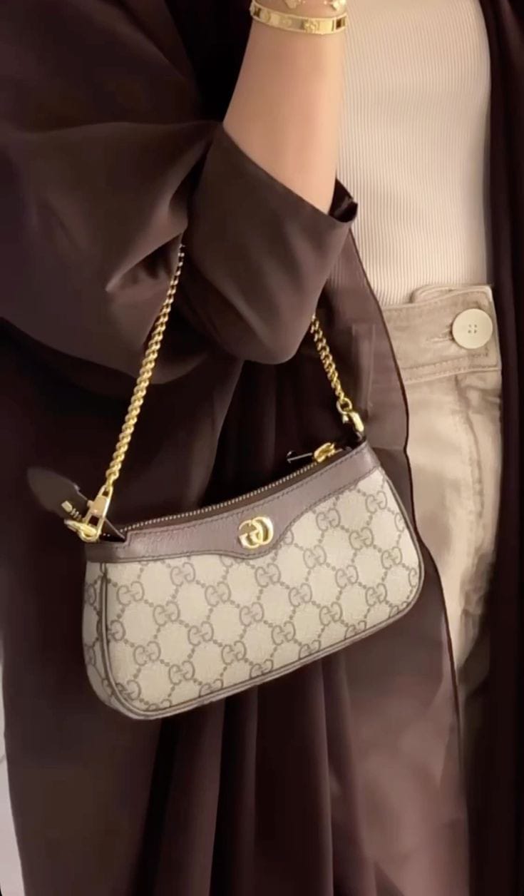 Gucci Ophidia GG Monogram Supreme Premium Shoulder Bag With OG Double Box