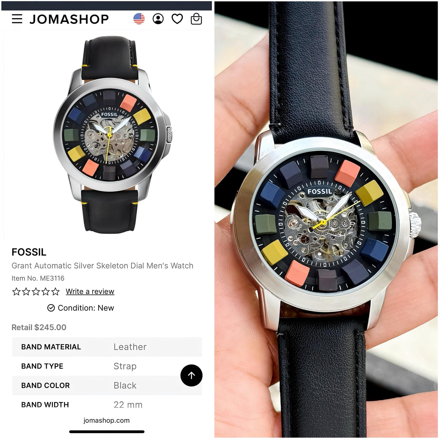 Fossil Premium Grant Collection detailed with Perfection