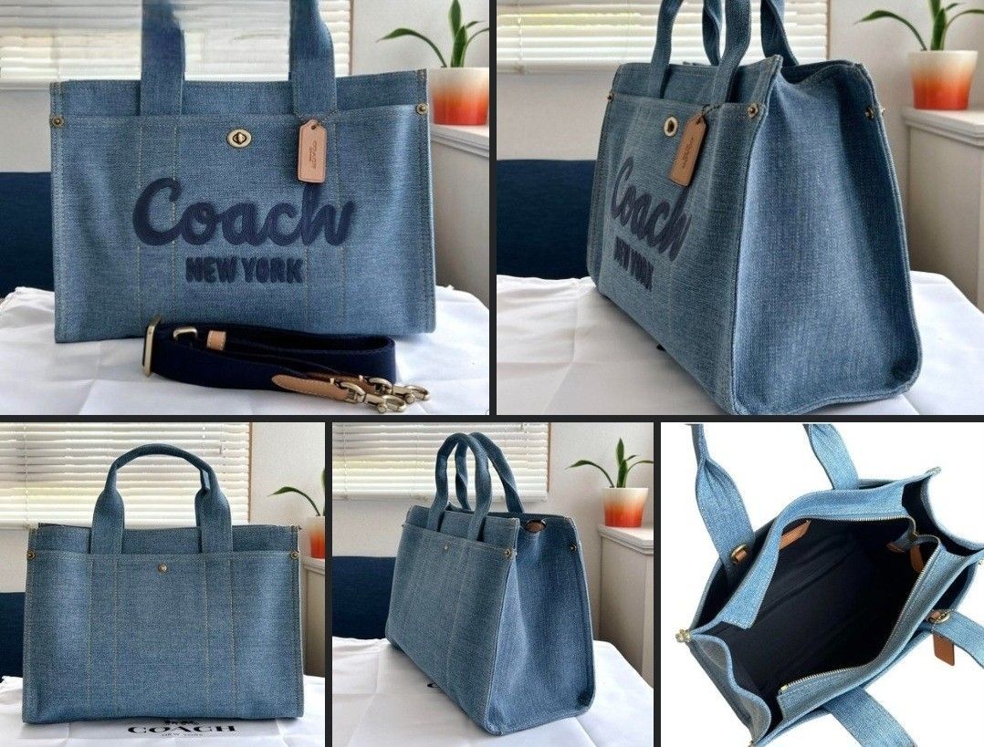 Coach Denim Blue Cargo Tote Bag