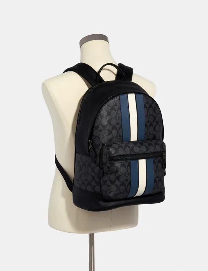 Coach West Houston Backpack In Signature Block