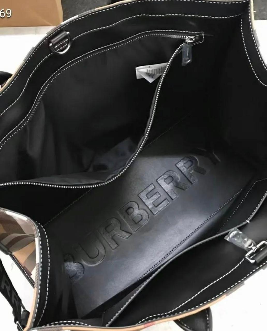 Burberry Denny Checked Tote Bag