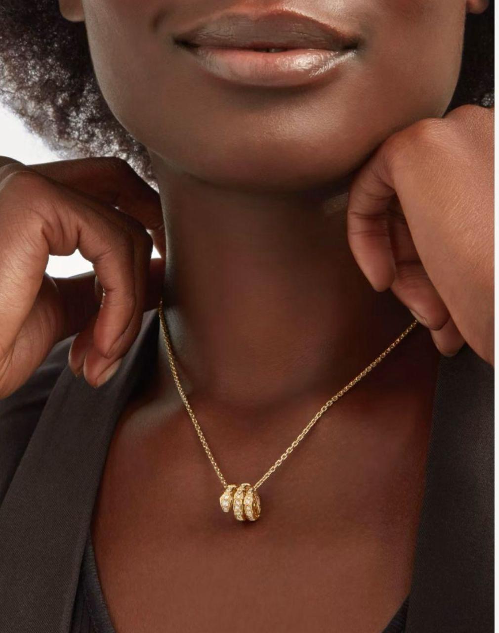 BVLGARI SERPENT-INSPIRED DIAMOND-STUDDED NECKLACE