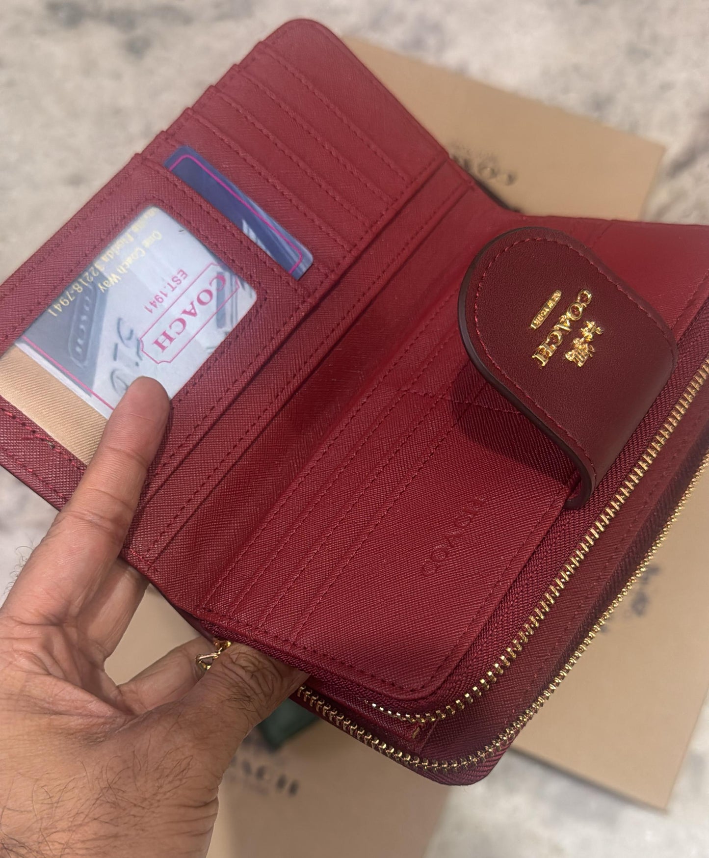 Coach Medium Corner Zipper Wallet