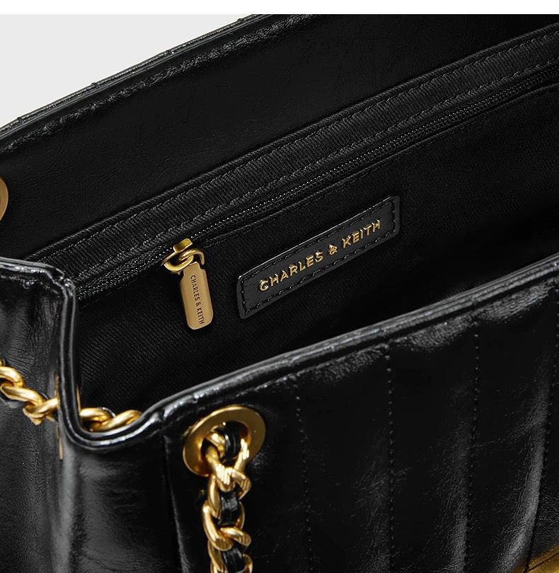 CHARLES & KEITH DONNA CRINCLE EFFECT SHOULDER BAG
