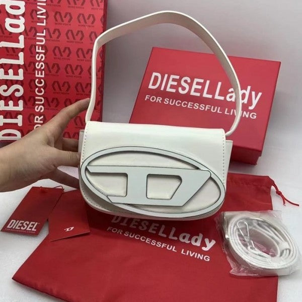 DIESEL METALLIC CHROME SHOULDER BAG
