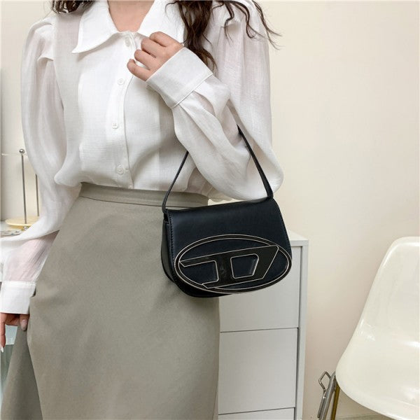 DIESEL METALLIC CHROME SHOULDER BAG