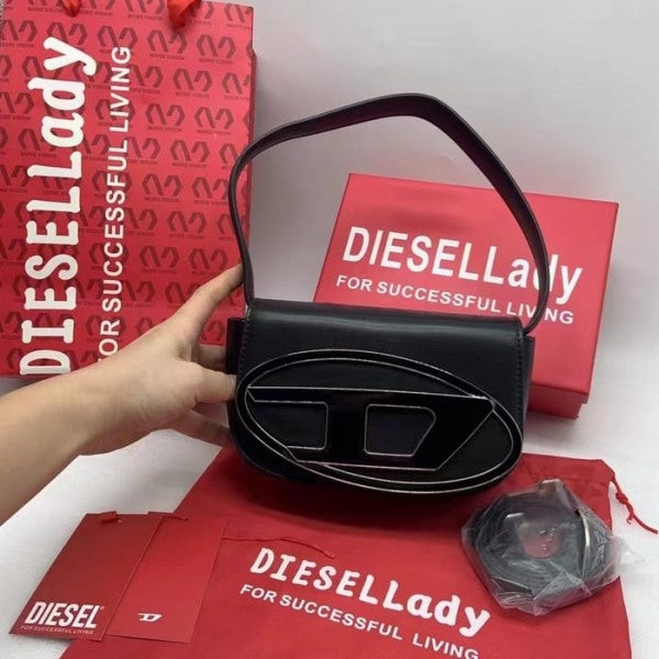 DIESEL METALLIC CHROME SHOULDER BAG