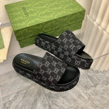 Gucci GG Marmont Platform Slide Sandal