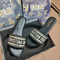 Christian Dior Black Dway Slide With OG Box