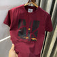 Calvin Klein Maroon Logo Print Premium T-Shirt