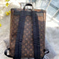 Louis Vuitton Saumur Backpack Monogram Eclipse With Dust Bag Brown - LABLEWHORE.COM