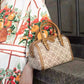 Tory Burch Jacquard Barrel Shoulder Bag With Dust Bag