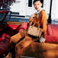 Tory Burch Jacquard Barrel Shoulder Bag With Dust Bag