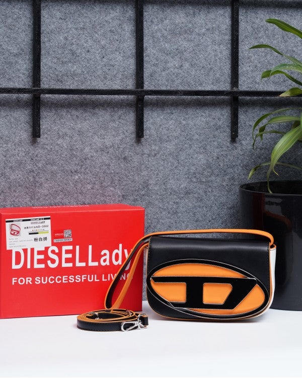Diesel 1DR Shoulder Bag (Black Orange) - LABLEWHORE.COM