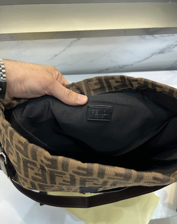 Fendi Brown Monogram Premium Unisex Backpack With Dust Bag And Bill