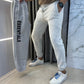 Essential Whitish Embroidery Logo Premium Imported Jogger Sweatpants