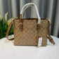 Coach Mollie Leather Tote Bag With Dust Bag & Shoulder Strap