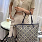 Tory Burch Monogram Tote With OG Box & Dust Bag & Extra Pouch