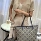 Tory Burch Monogram Tote With OG Box & Dust Bag & Extra Pouch