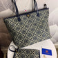 Tory Burch Monogram Tote With OG Box & Dust Bag & Extra Pouch