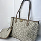Tory Burch Monogram Tote With OG Box & Dust Bag & Extra Pouch