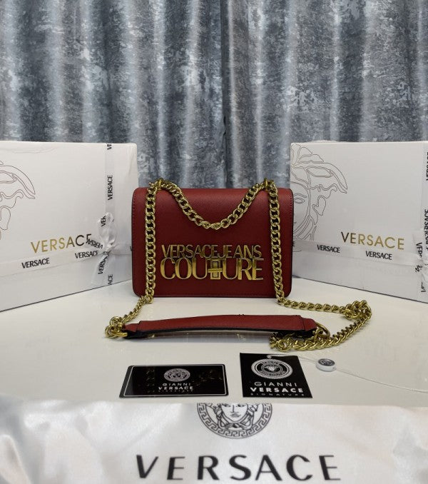 Versace Jeans Couture Saffiano Lock Crossbody Bag