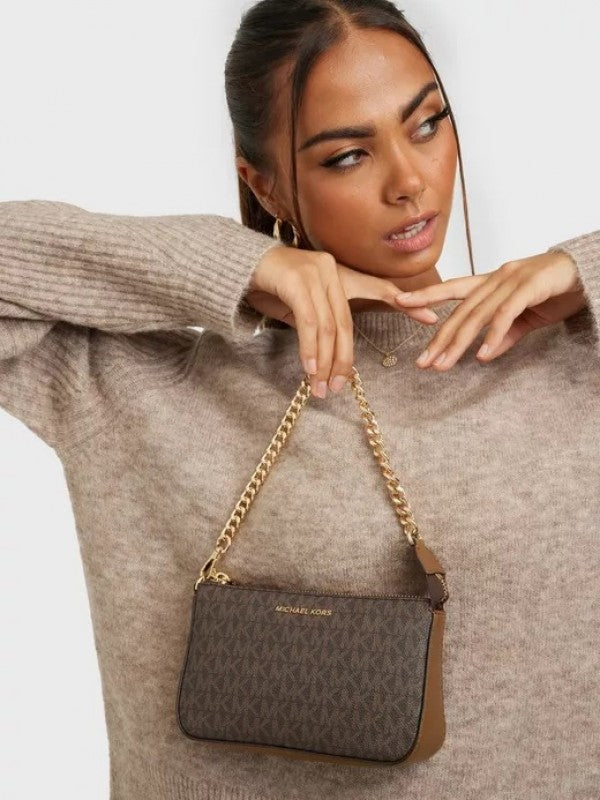 Michael Kors MK MD Chain Pouchette Bag With Dust Bag