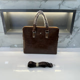 Mont Blanc Tan Premium Classic Laptop Bag
