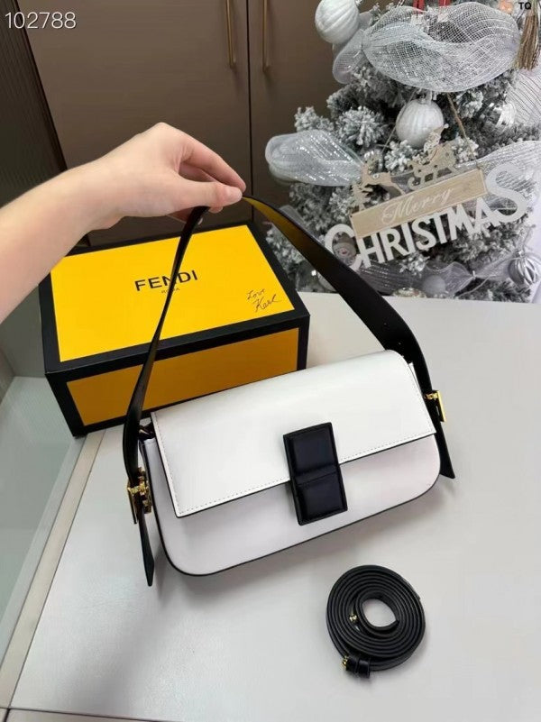 Fendi Baguette Twist Premium Shoulder Crossbody Bag With OG Box & Dust Bag
