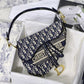 Dior Saddle Bag Oblique Embroidery With OG Box & Dust Bag
