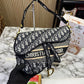 Dior Saddle Bag Oblique Embroidery With OG Box & Dust Bag
