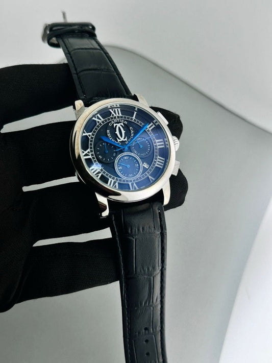 Cartier All Black Premium Chronograph Watch 007