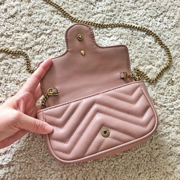 Gucci GG Marmont Mini Matelasse Shoulder Bag With Box & Dust Bag