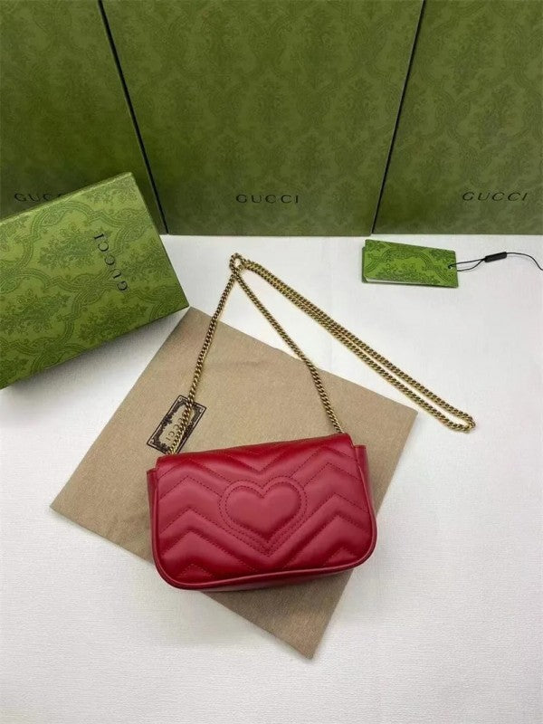 Gucci GG Marmont Mini Matelasse Shoulder Bag With Box & Dust Bag